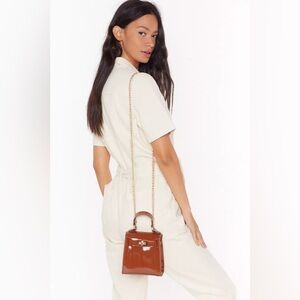 Nasty Gal WANT Patently Clear Mini Crossbody Bag